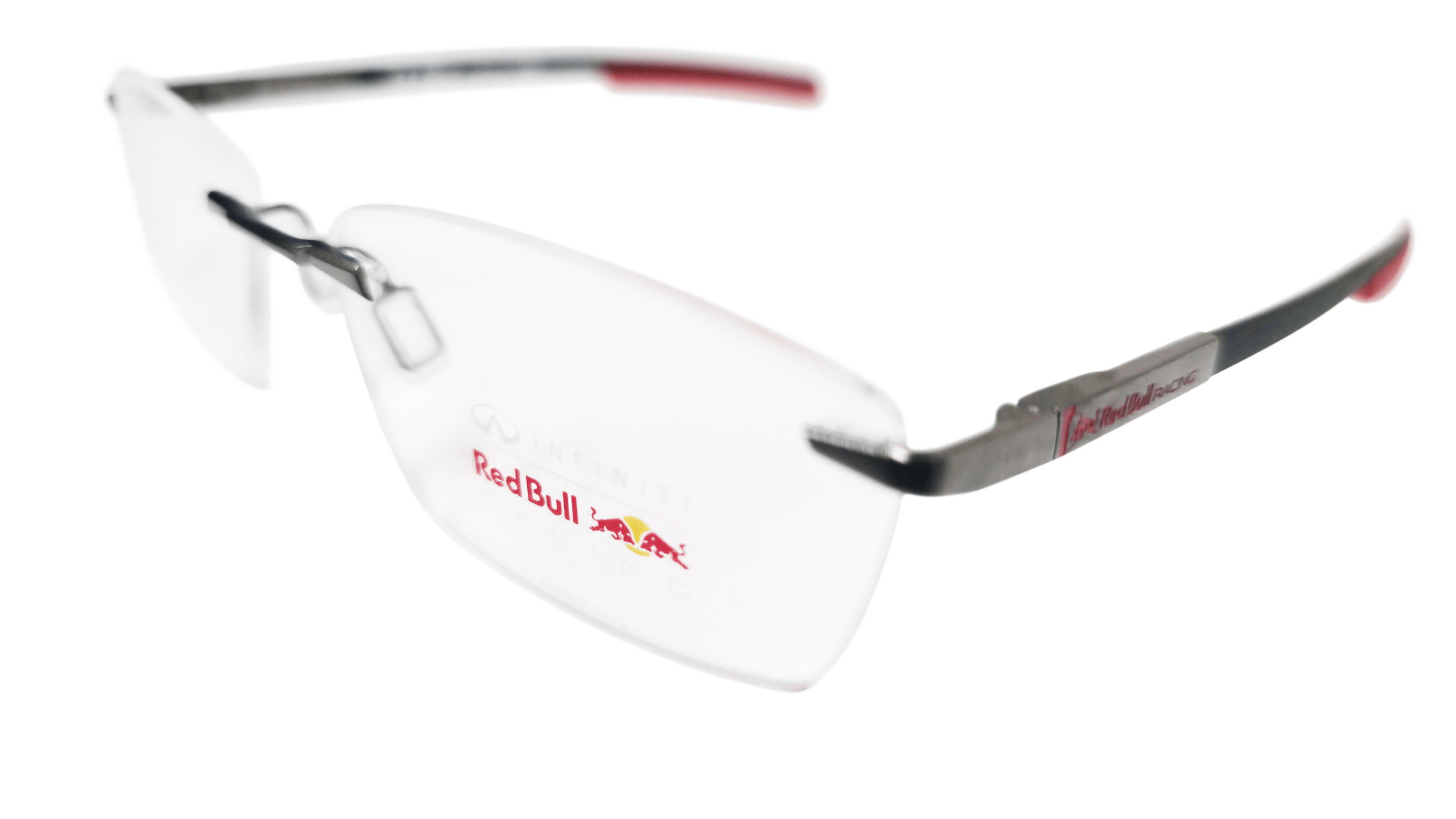 Red Bull Red, Black Men's Rimless Frame | Rbre162-005 side-image