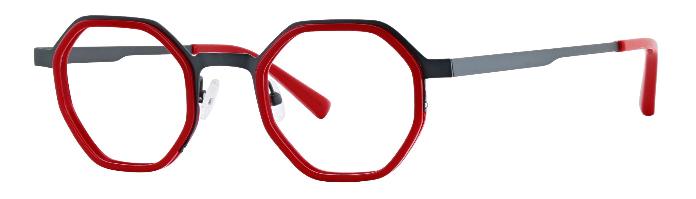 AIKO EYEWEAR Unisex's Full Rim Frame in Red | 2204 side-image