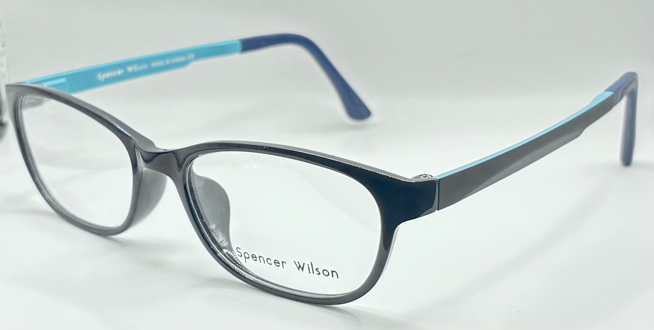 Spencer Wilson Women's Full Rim Frame in Black, Aqua | Virgo side-image