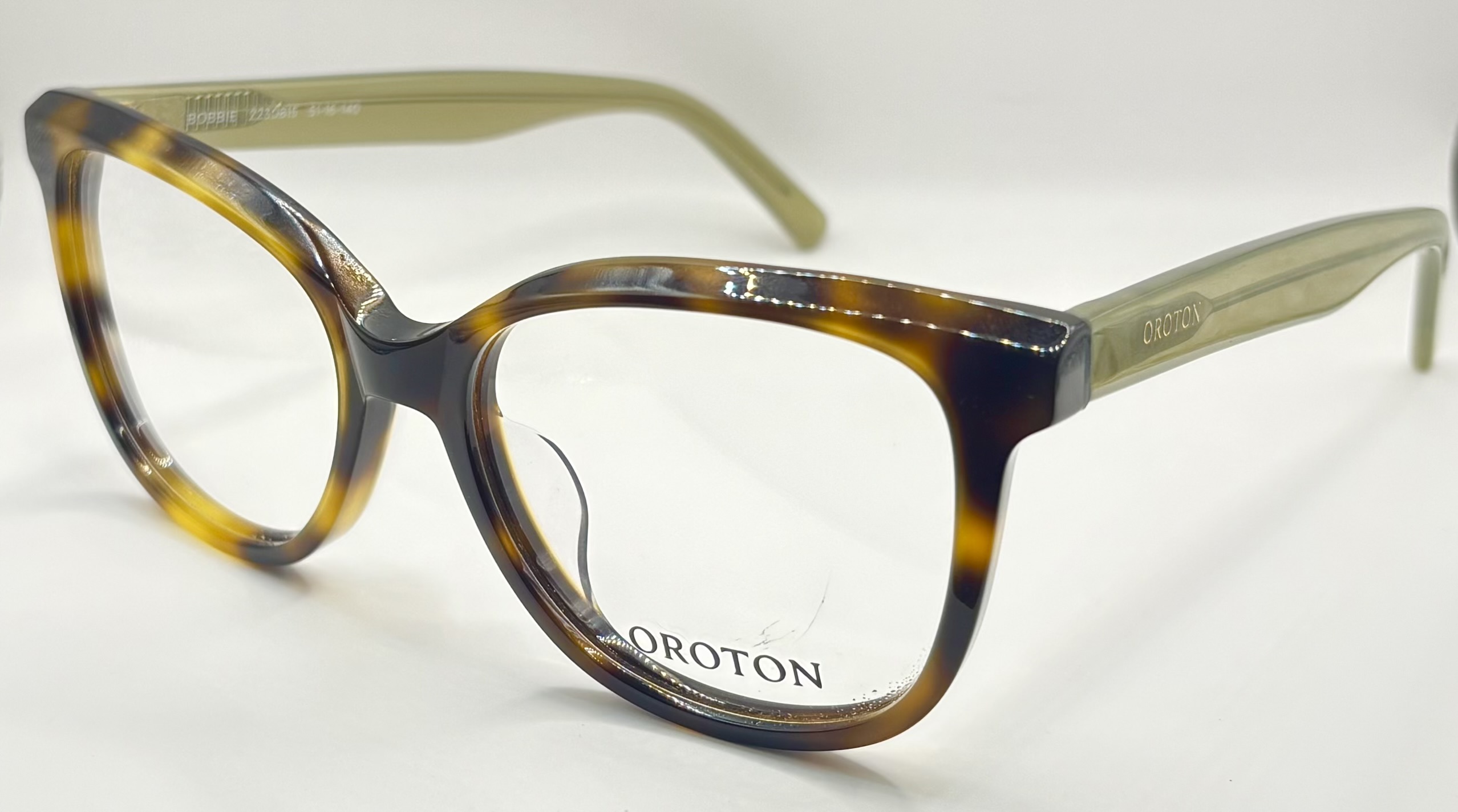 Oroton Women's Full Rim Frame in Brown, Khaki | Bobbie side-image