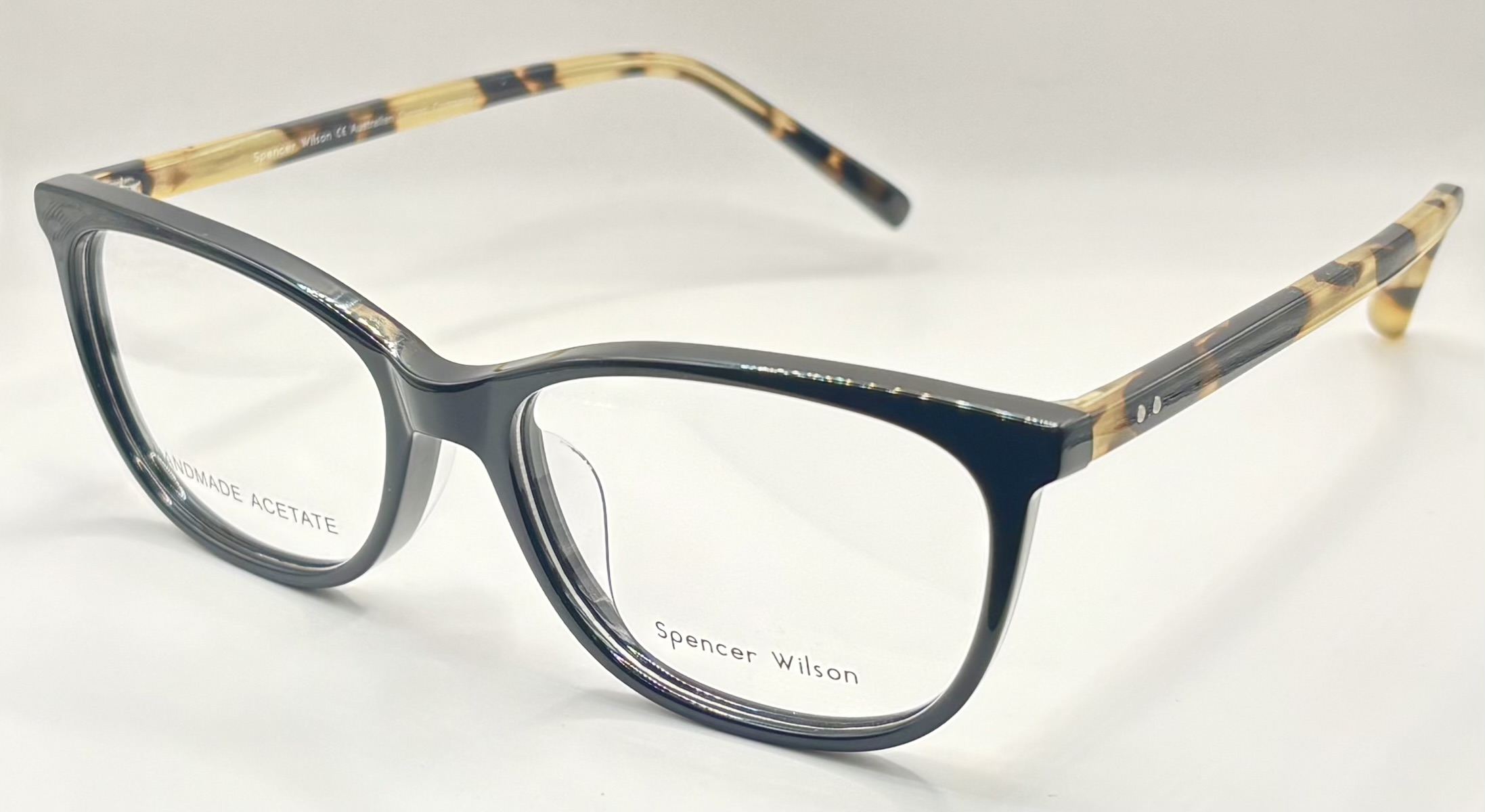 Spencer Wilson Women's Full Rim Frame in Black, Sandybrown | Gina side-image
