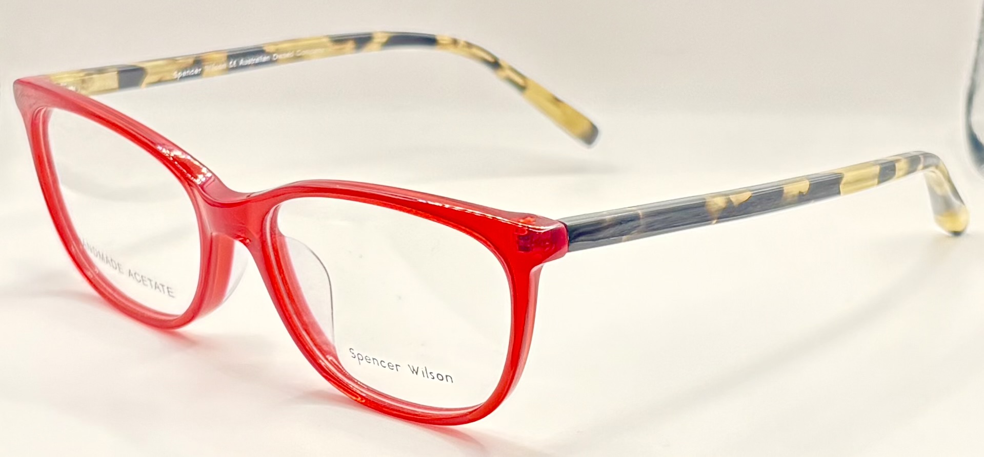 Spencer Wilson Women's Full Rim Frame in Red, Sandybrown | Gina side-image