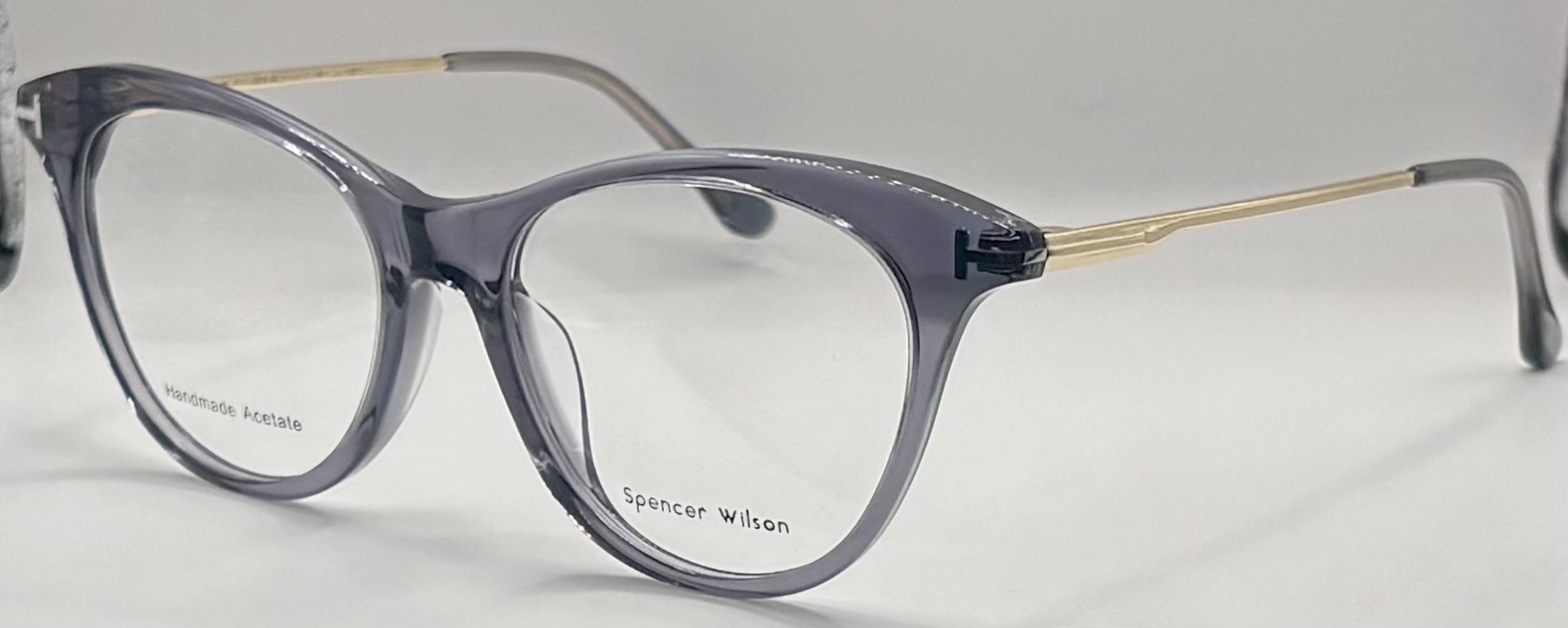 Spencer Wilson Women's Full Rim Frame in Gold, Lightgray | Angelina side-image
