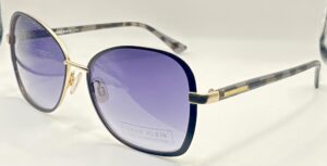 Anne Klein Women's Full Rim Sunglass in Black, Gold | AK7043 side-image