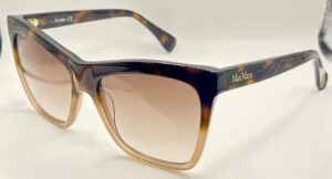 Max Mara Women's Full Rim Sunglass in Brown, Beige | MM0008 side-image